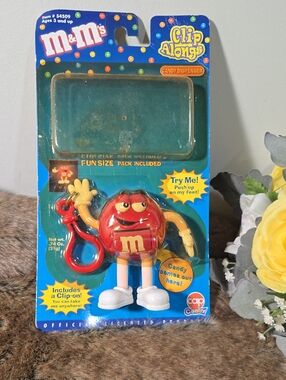 M&M'S Red Character Clip-Along Candy Dispenser Keychain